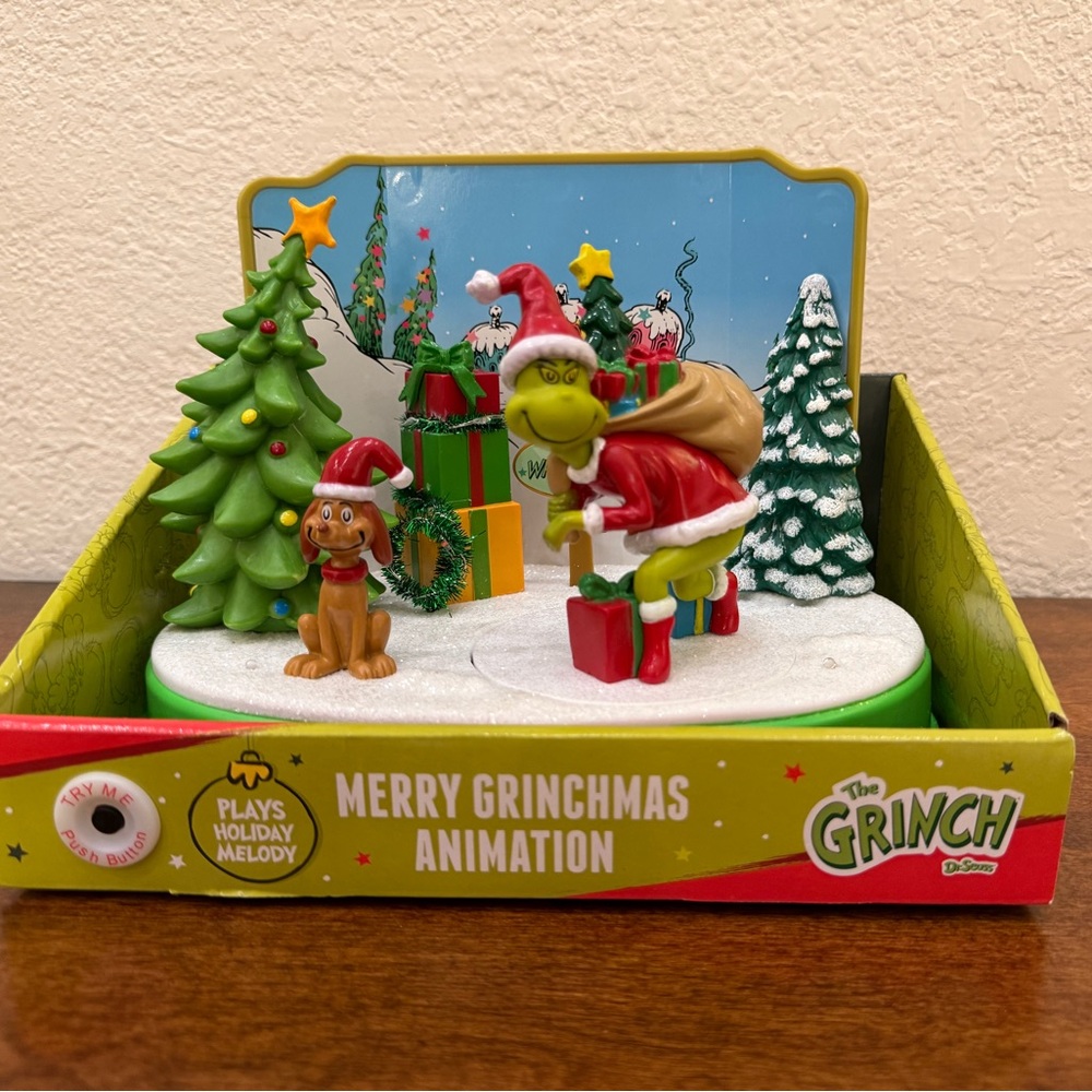 New Merry Grinchmas Animation Grinch Christmas Who-ville Musical Lighted
